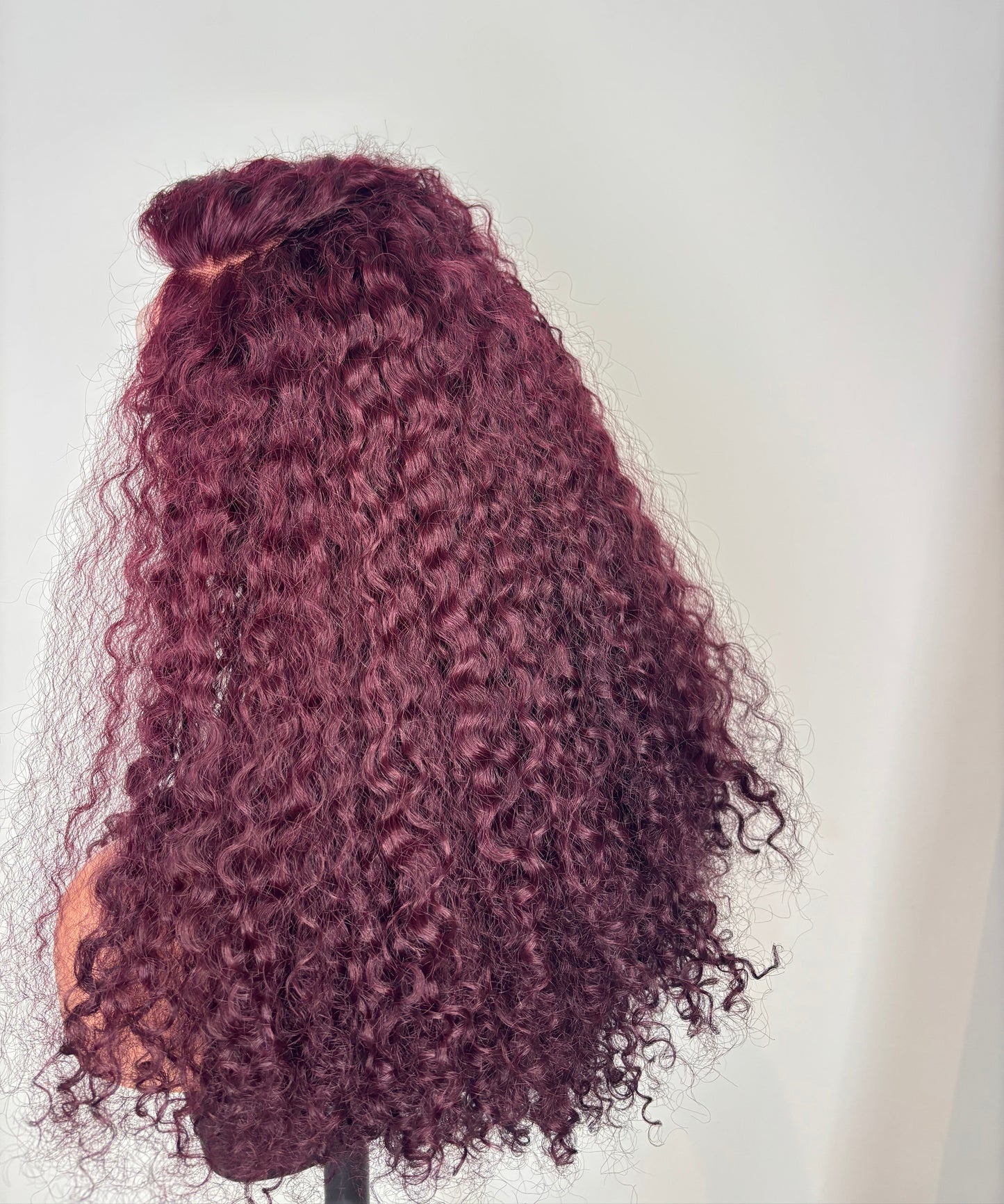 Burgundy Pixie Curly HD Frontal Wig