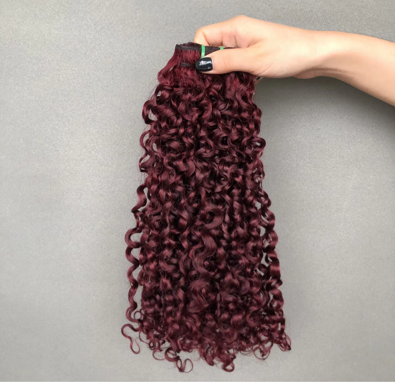 Burgundy Pixie Curly Weave Extensions