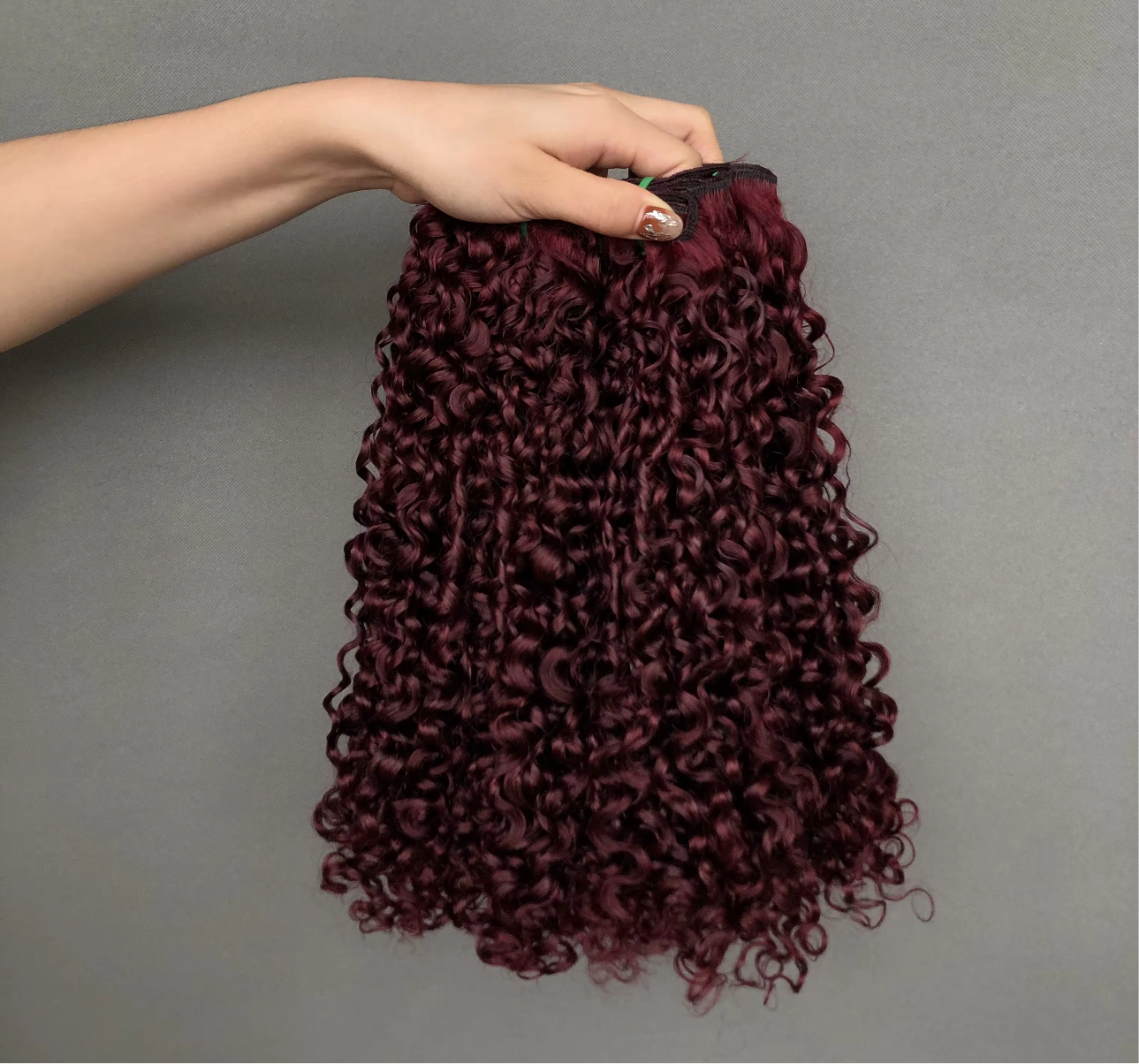 Burgundy Pixie Curly Weave Extensions